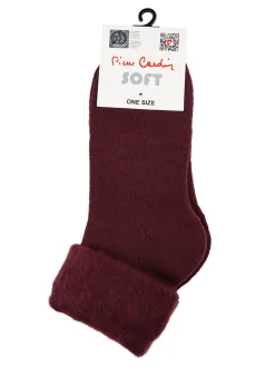 Pierre Cardin Calze soft donna con bordo di pelo - bordeaux