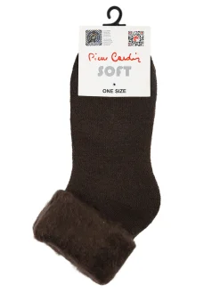 Pierre Cardin Calze soft donna con bordo di pelo - marrone