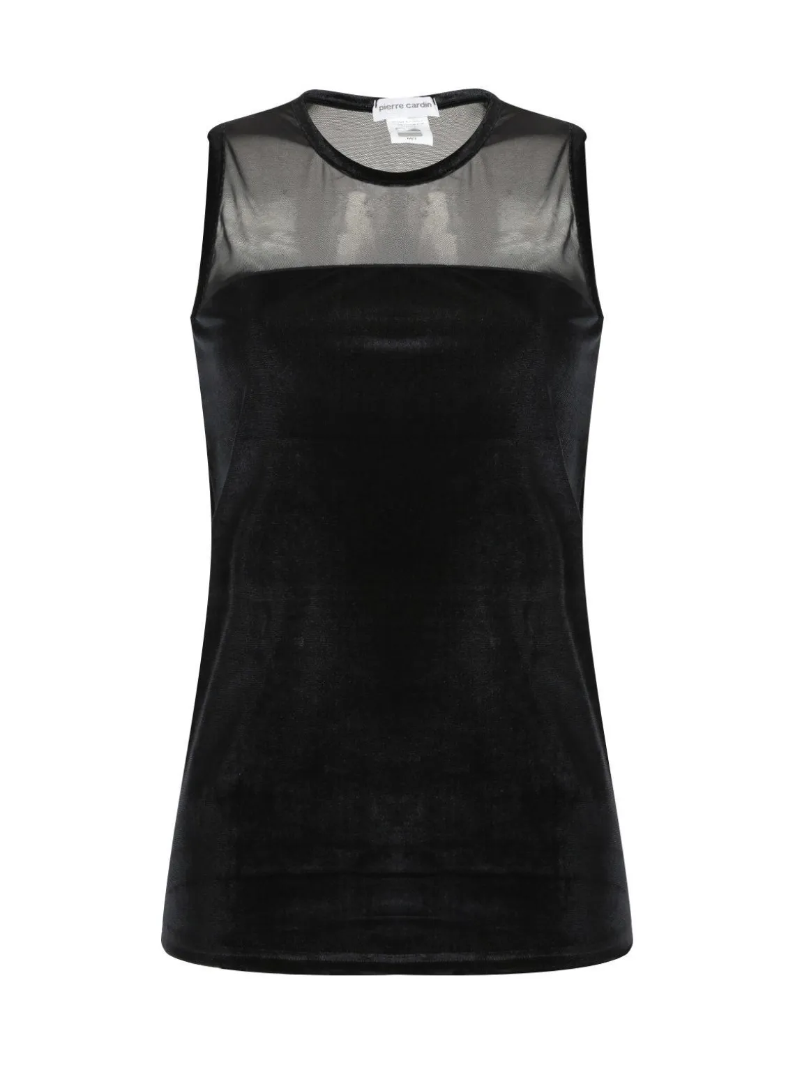 Pierre Cardin Canotta donna in velluto con tulle