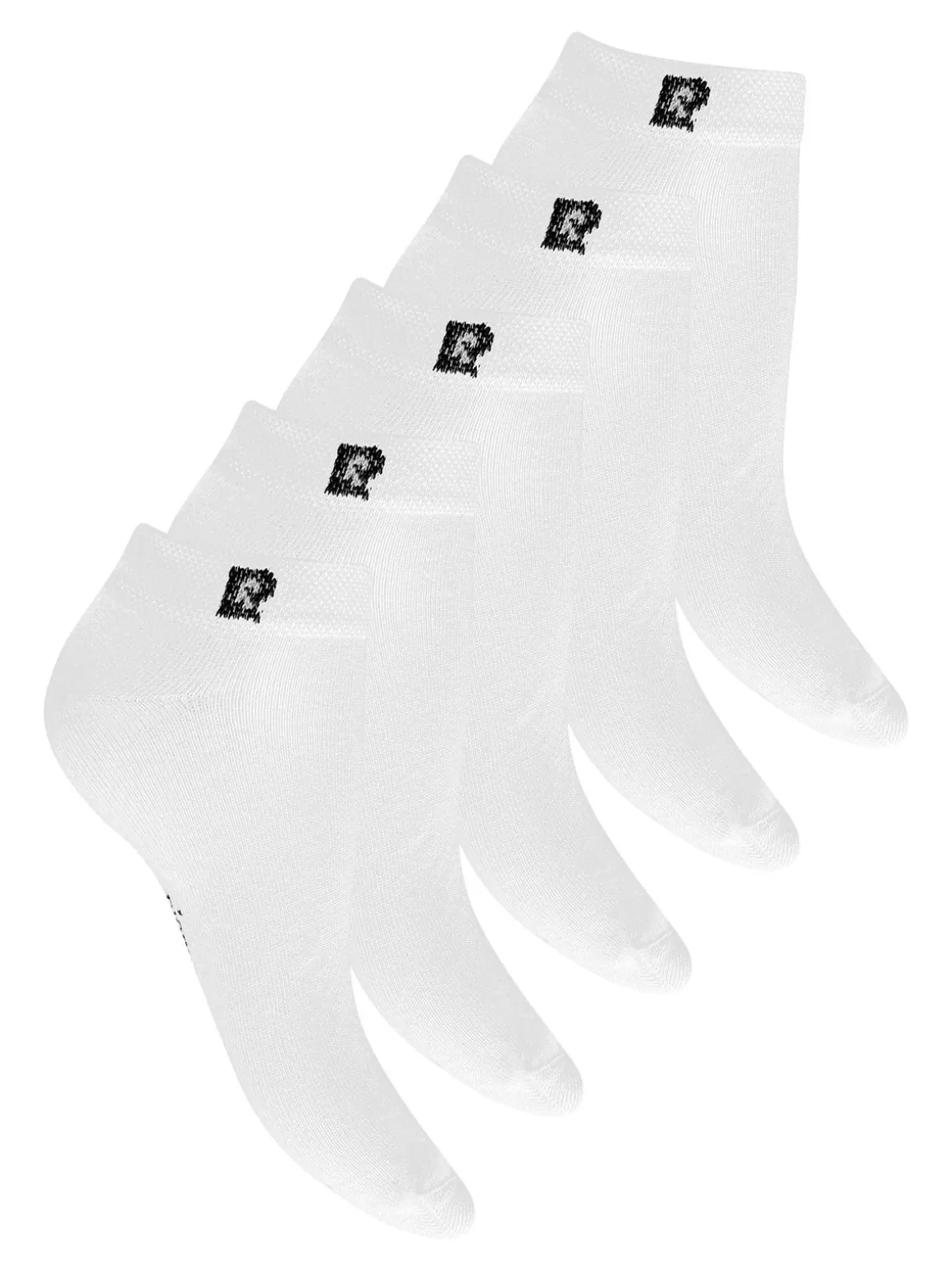 Pierre Cardin Confezione da 5 paia di calze corte da donna in cotone - bianco