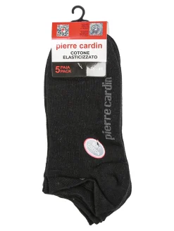 Pierre Cardin Confezione da 5 paia di calze corte da donna in cotone - nero