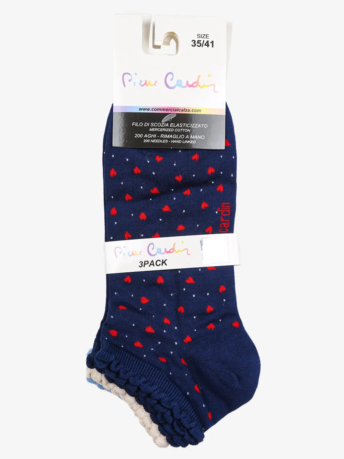 Pierre Cardin Confezione da 3 paia di calze corte da donna il filo di scozia