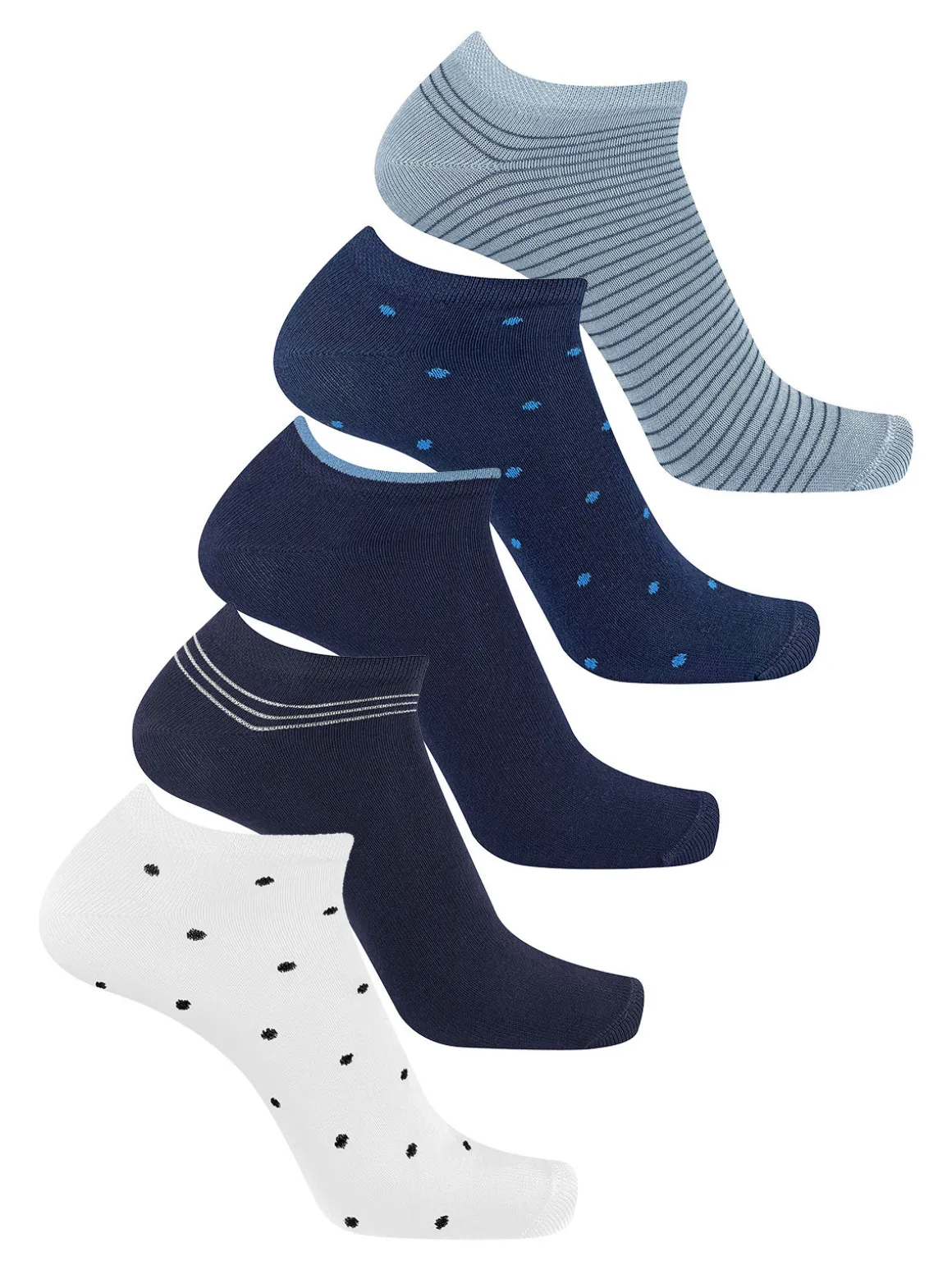 Pierre Cardin Confezione da 5 paia di calze corte da uomo in cotone