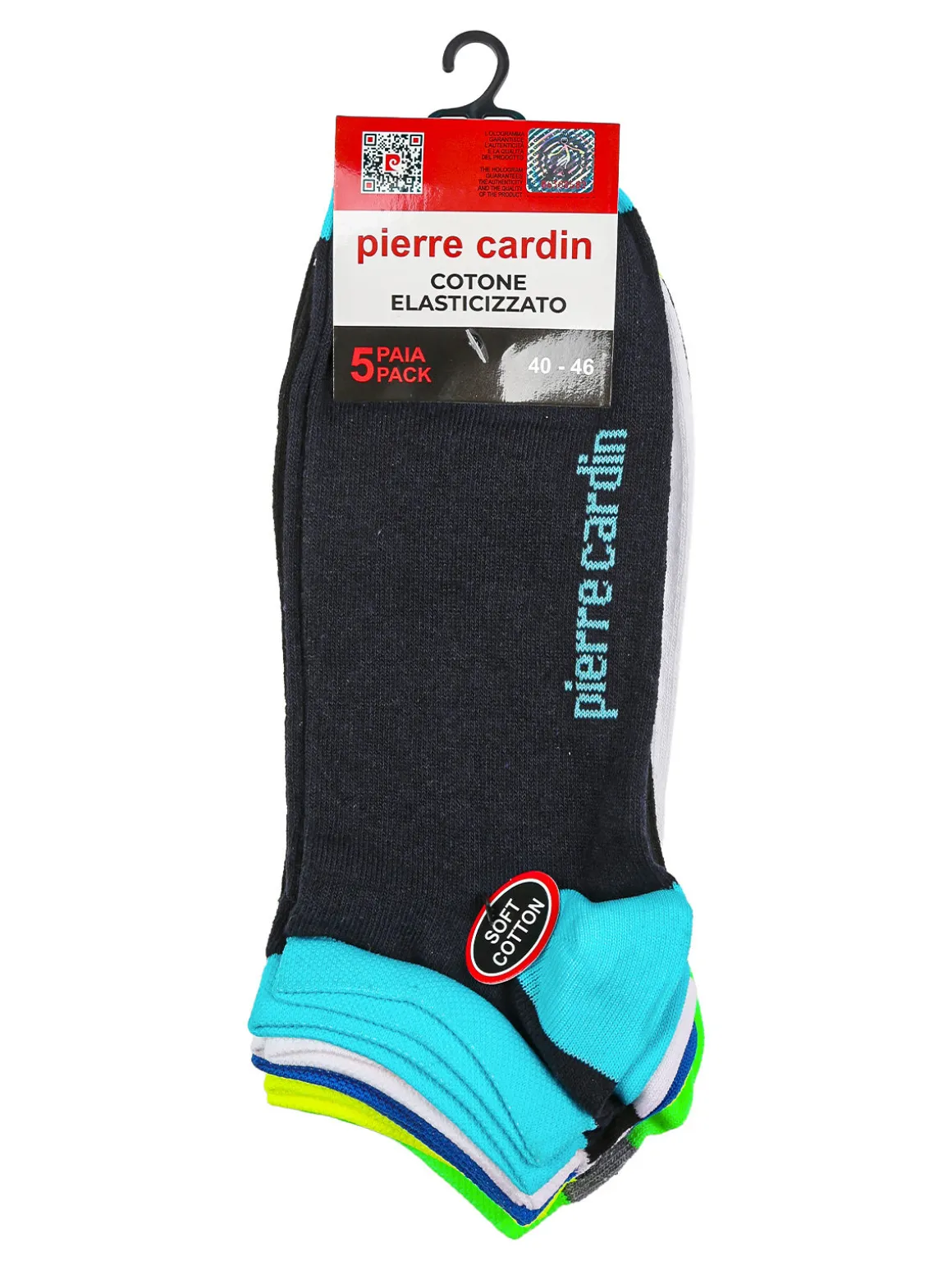 Pierre Cardin Confezione da 3 paia di calze pedulini unisex in filo di scozia - bianco