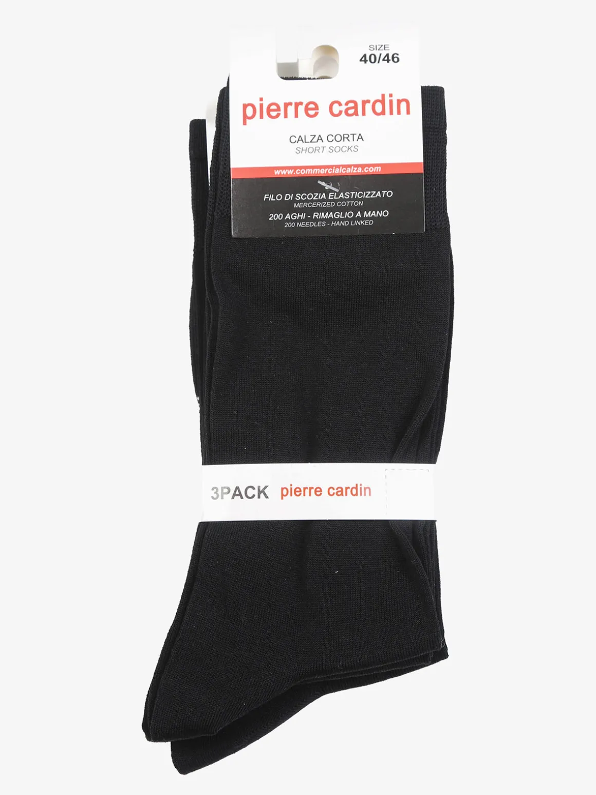 Pierre Cardin Confezione da 3 paia di calze corte da uomo in filo di scozia