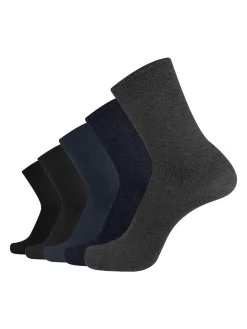 Pierre Cardin Confezione da 5 paia di calze lunghe da uomo in fresco cotone - assortito