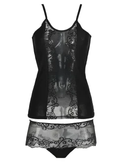 Pierre Cardin Coordinato canotta + panty in pizzo