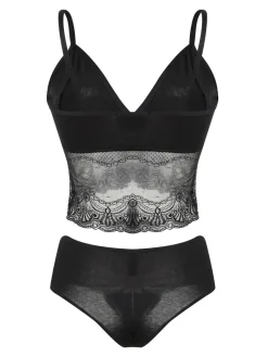 Pierre Cardin Coordinato intimo donna misto cotone con pizzo
