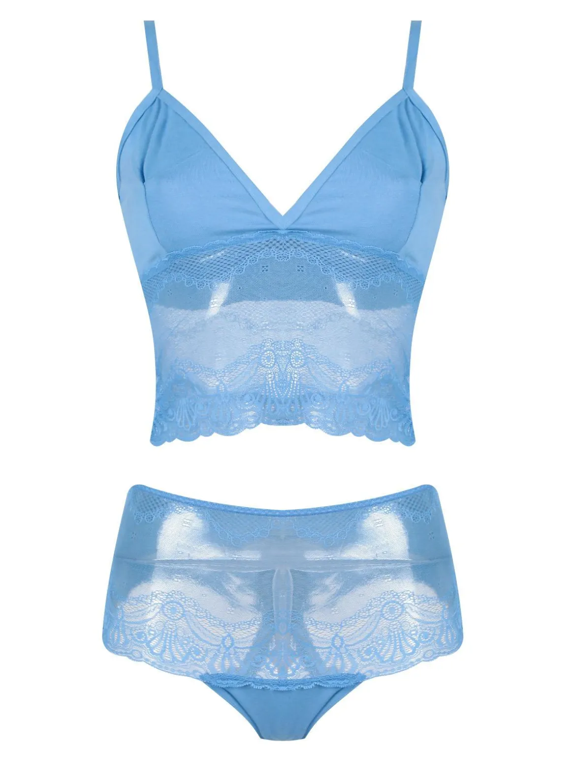 Pierre Cardin Coordinato intimo donna misto cotone con pizzo