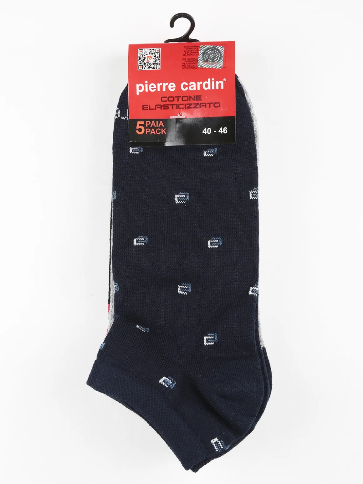 Pierre Cardin 5 Paia di calze corte da uomo in cotone