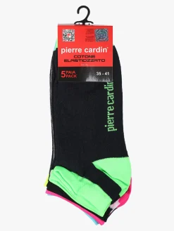 Pierre Cardin Set di 5 paia di calze donna fluo