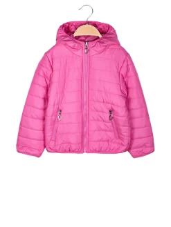 Pink Baby Giubbotto doubleface da bambina con cappuccio e zip