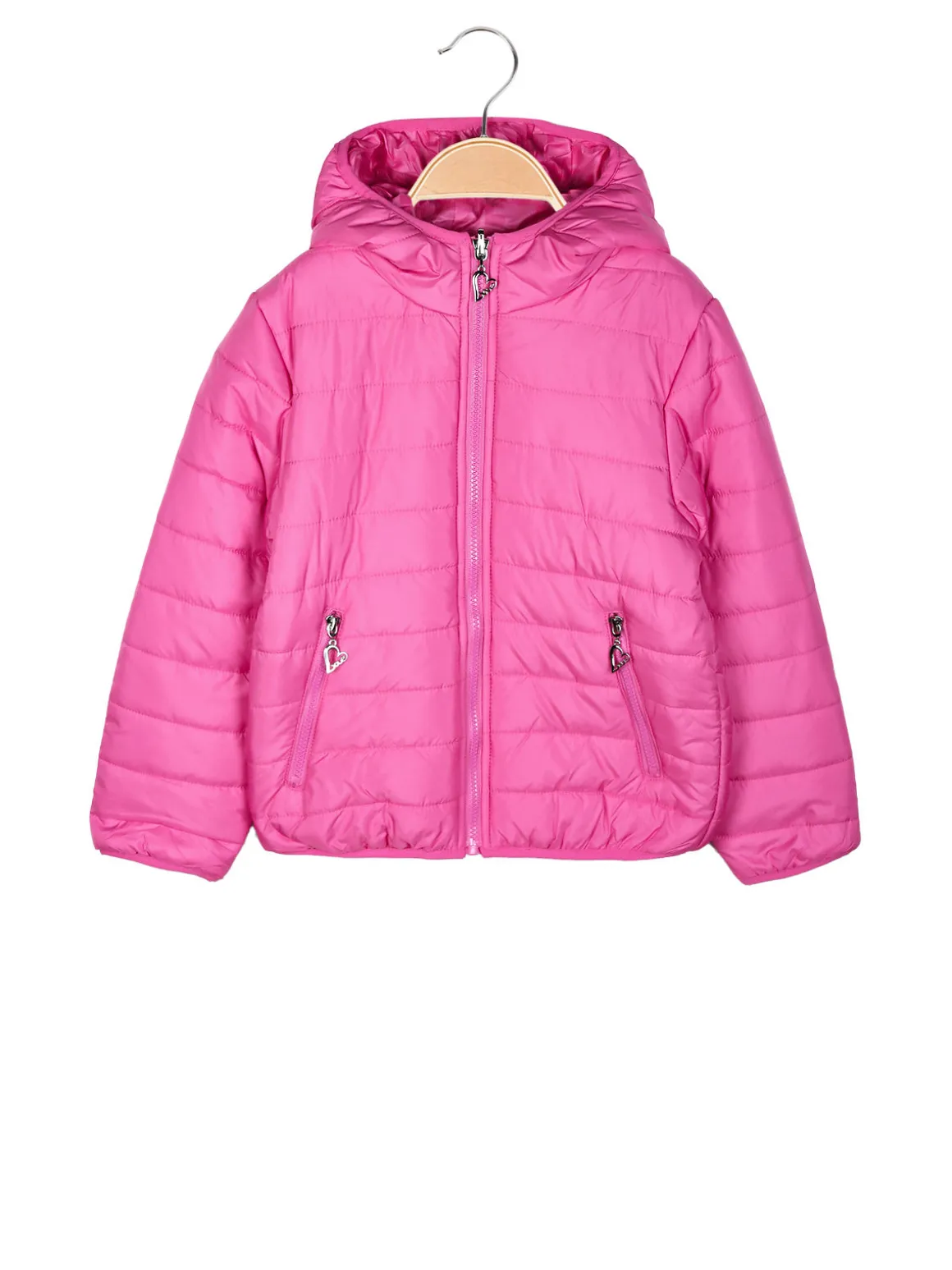 Pink Baby Giubbotto doubleface da bambina con cappuccio e zip
