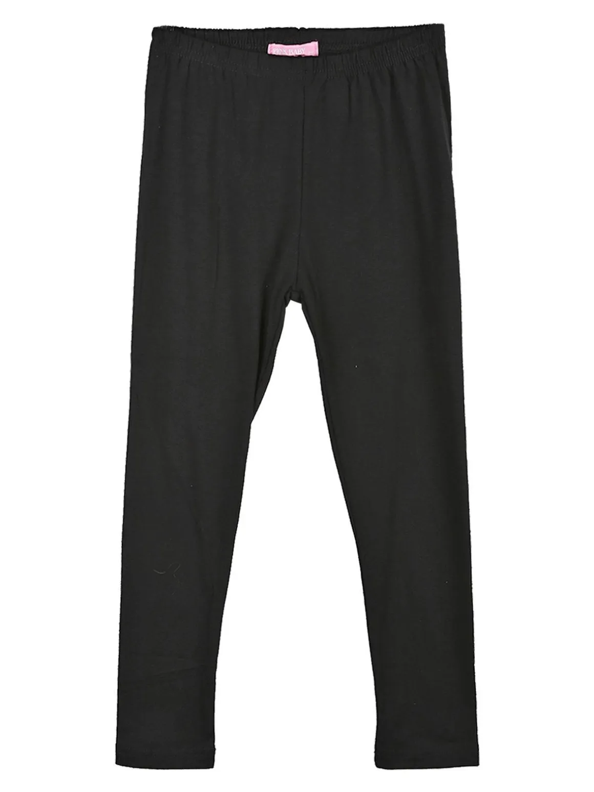 Pink Baby Leggings bimba neri in caldo cotone