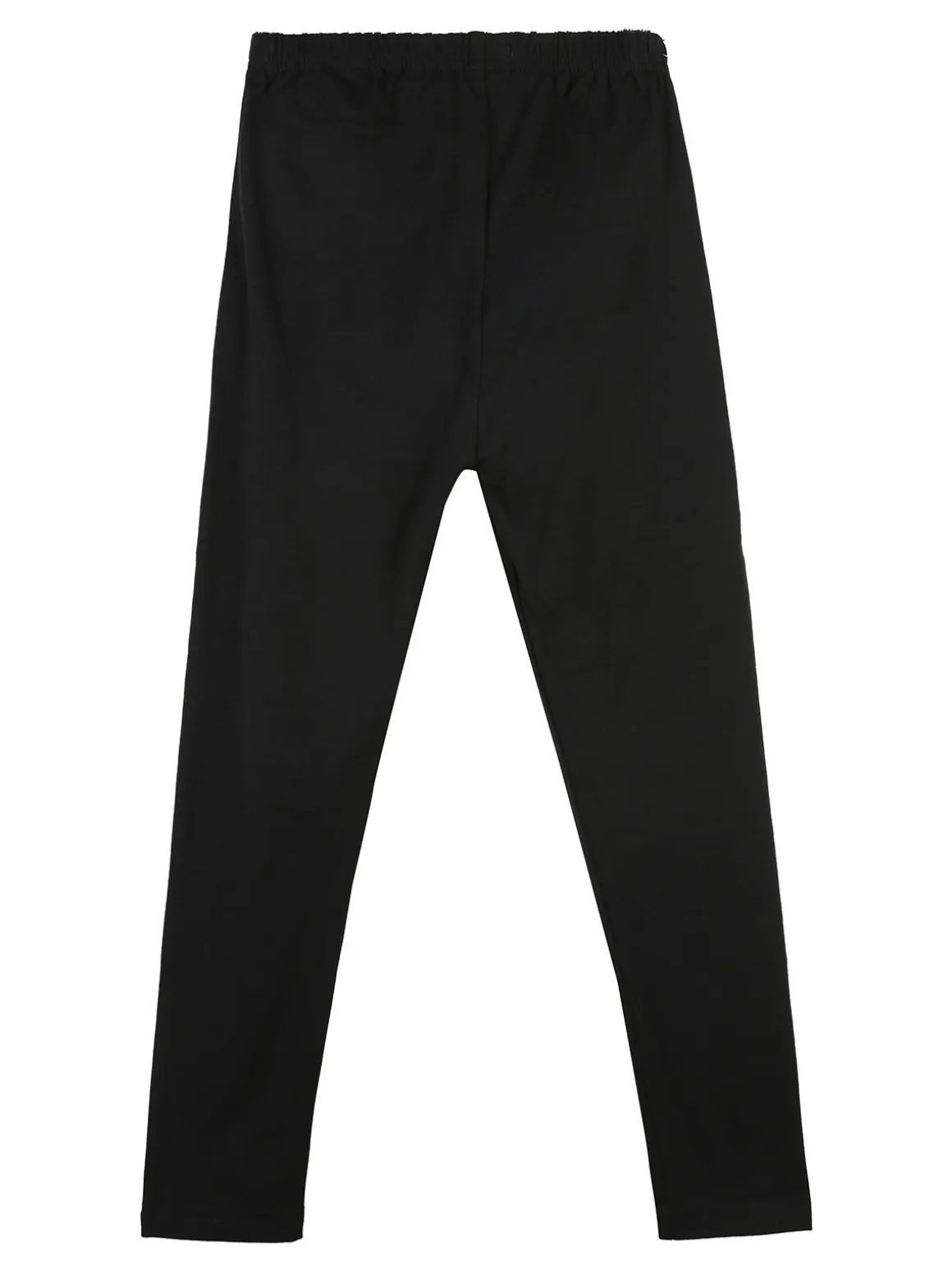 Pink Baby Leggings da bambina nero in cotone