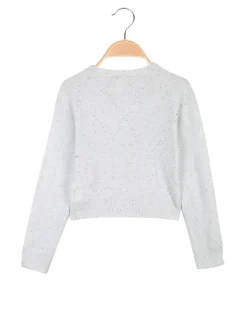 Pink Baby Maglione crop da bambina con paillettes