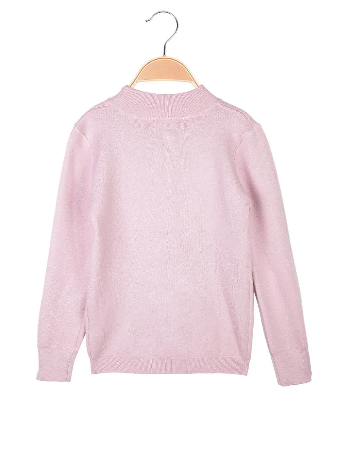 Pink Baby Pullover da bambina in maglia con collo a lupetto