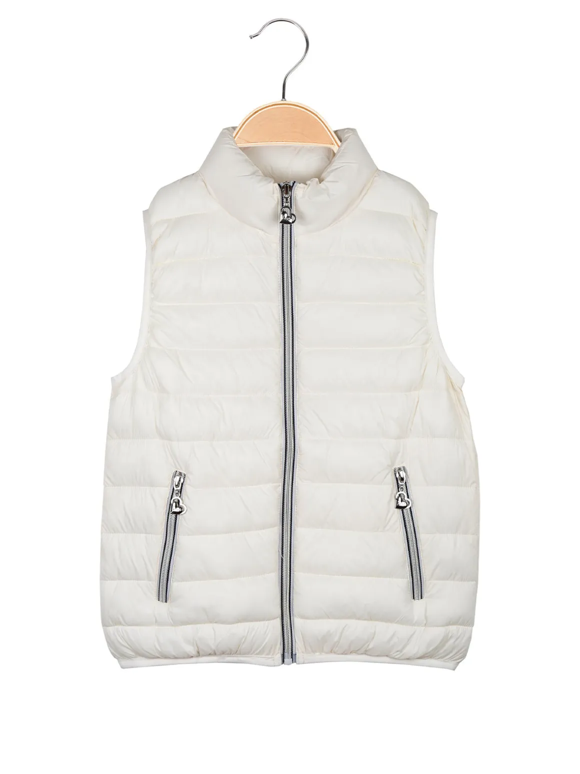 Pink Baby Smanicato da bambina imbottito con zip