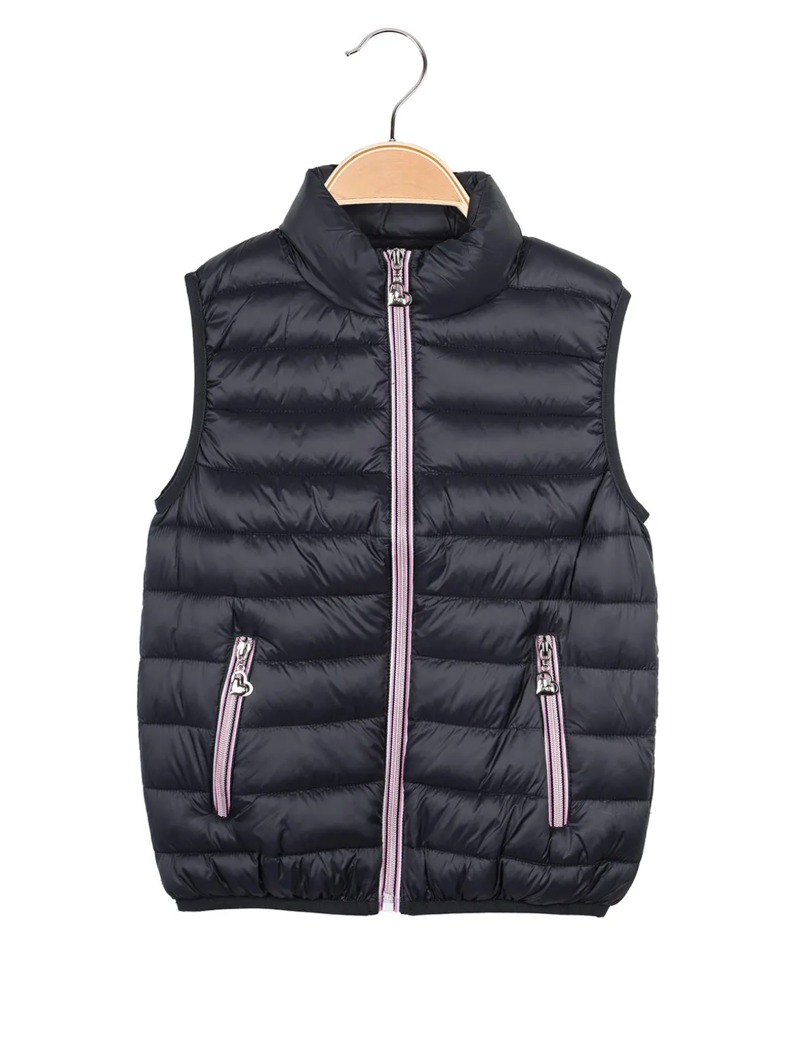 Pink Baby Smanicato da bambina imbottito con zip