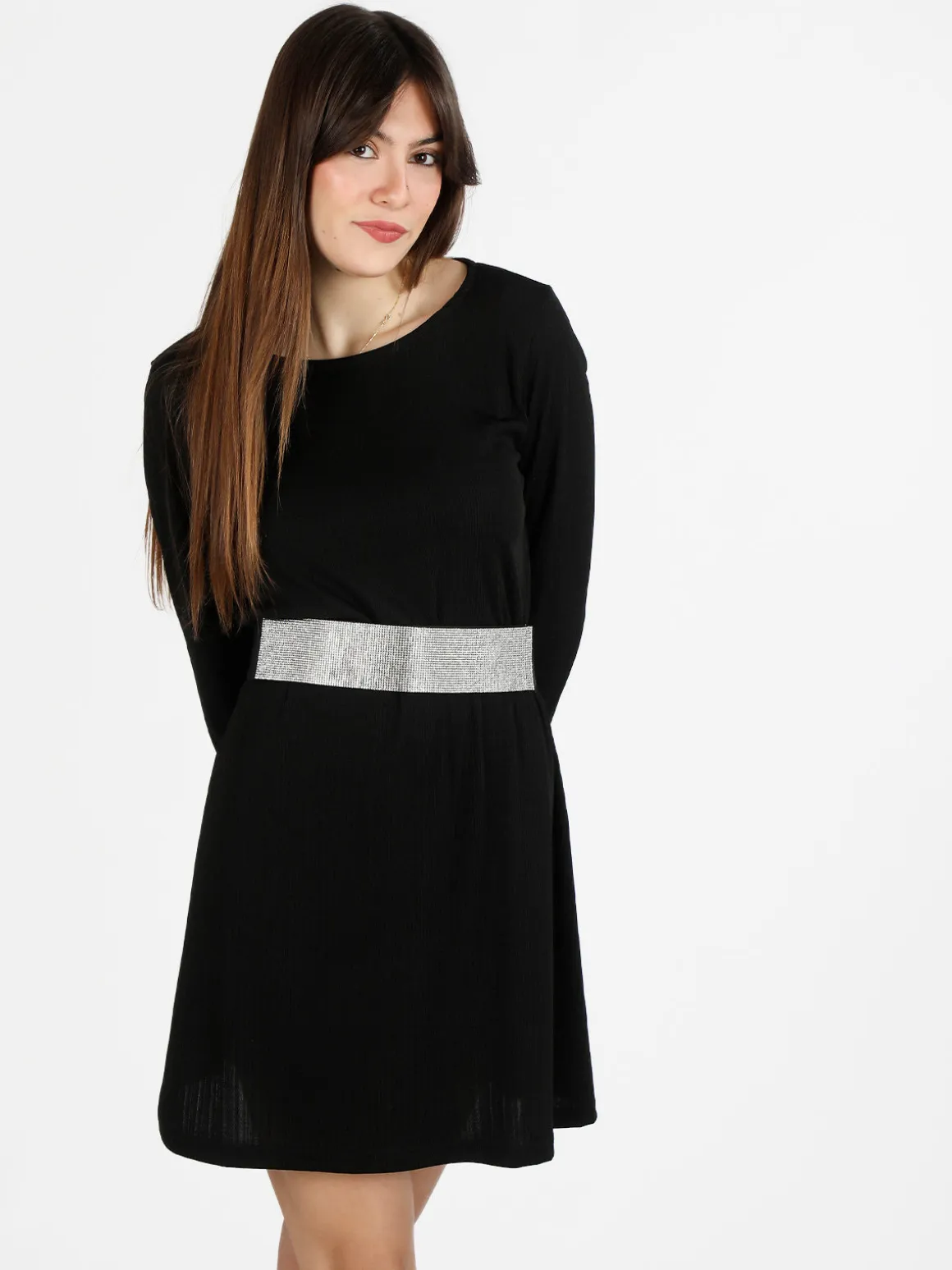 Pink Black Abito donna a maniche lunghe