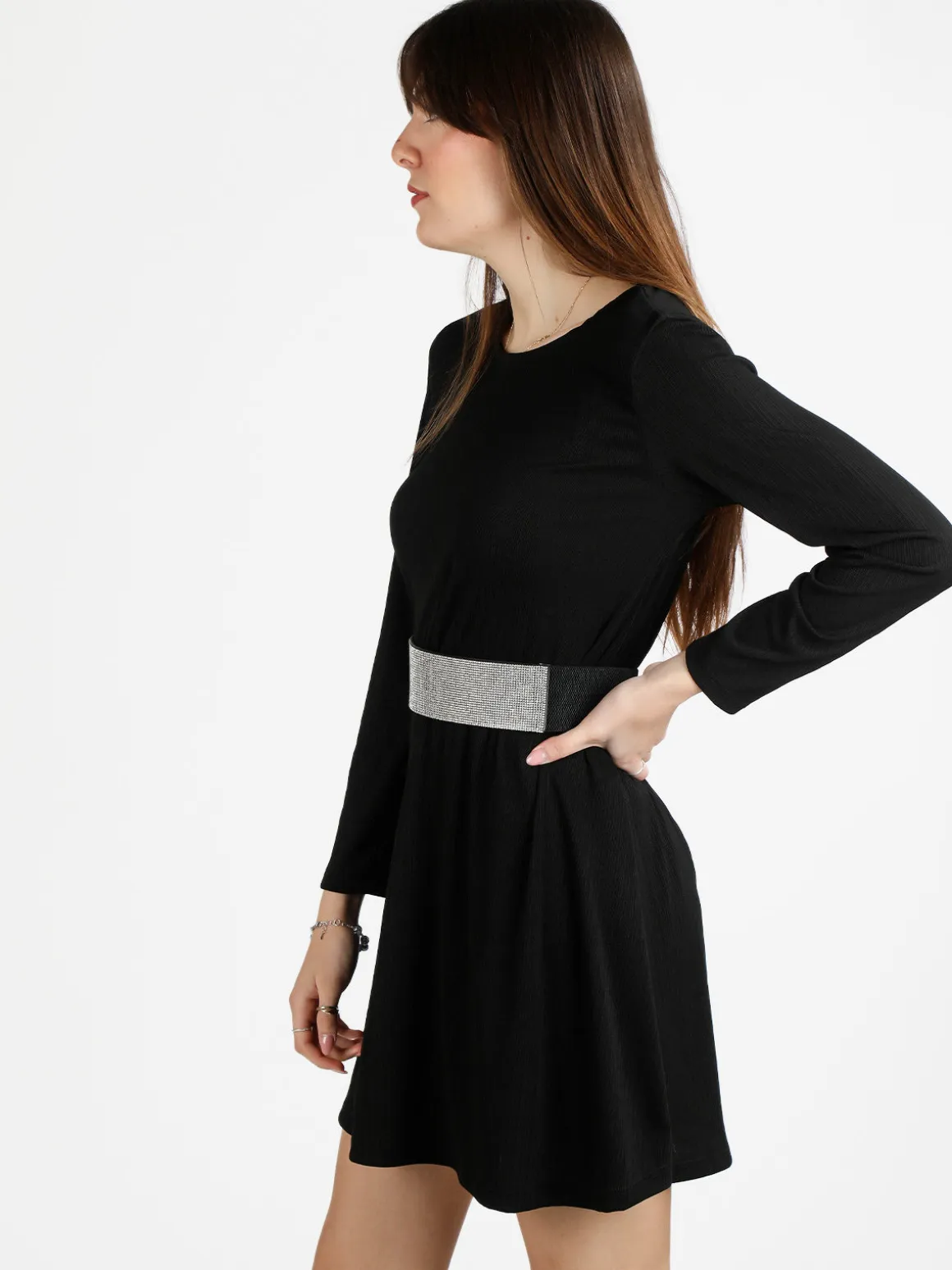 Pink Black Abito donna a maniche lunghe