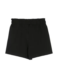 Pink Girl Completo corto da bambina 2 pezzi top e shorts con micro borchie - nero
