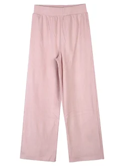 Pink Girl Completo 2 pezzi da bambina a coste con strass - rosa