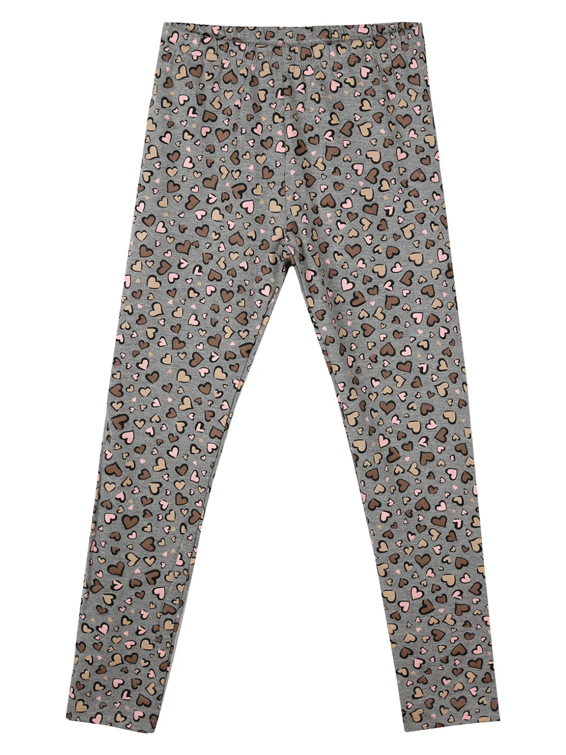 Pink Girl Completo 2 pezzi da bambina con maglietta e leggings cuori - nero