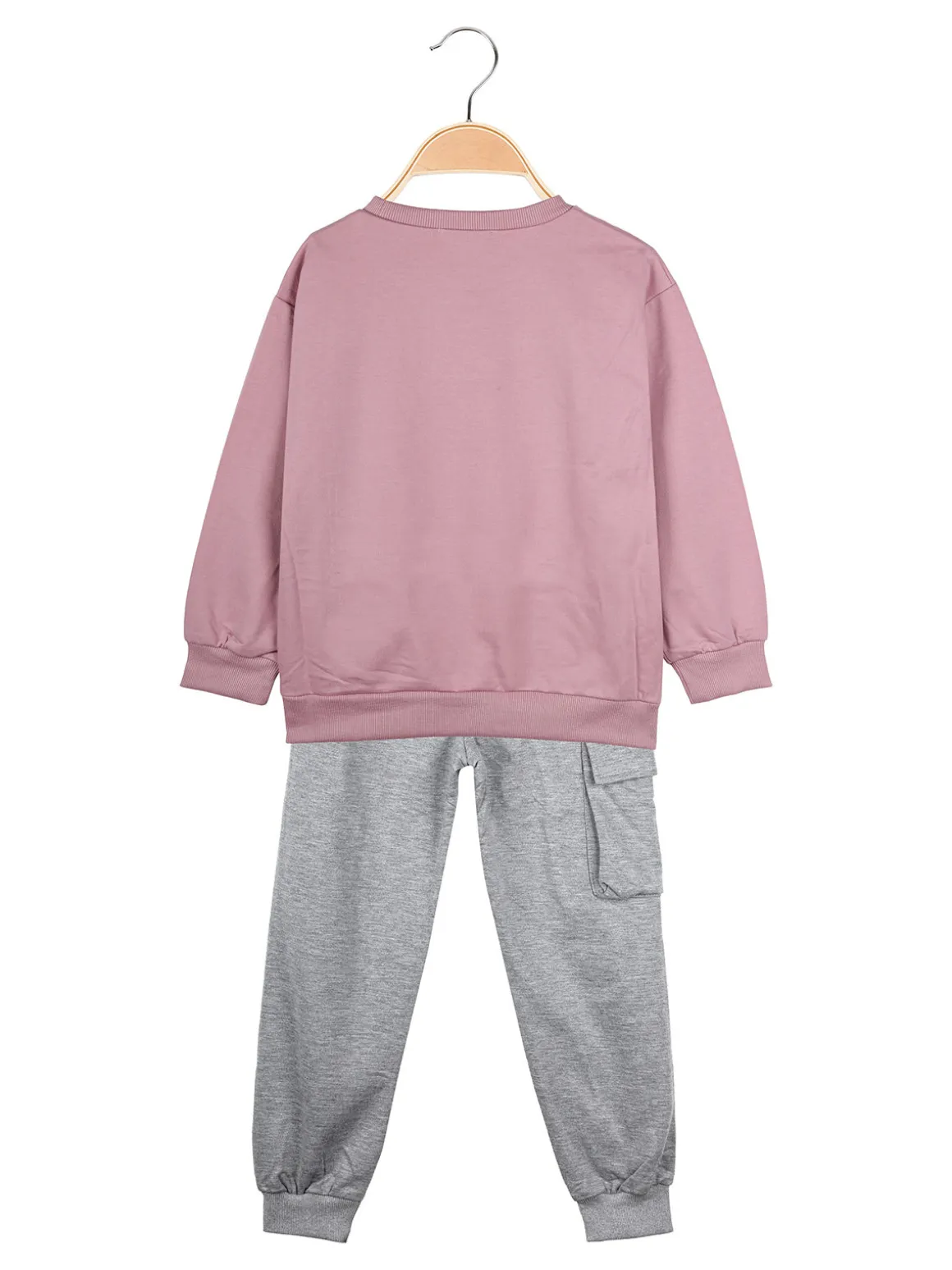 Pink Girl Completo 2 pezzi da bambina con felpa e pantalone - rosa