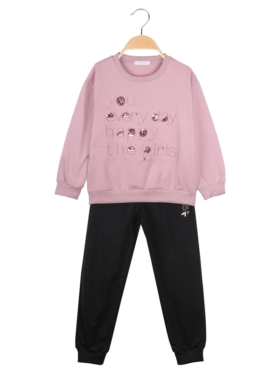 Pink Girl Completo 2 pezzi da bambina - rosa