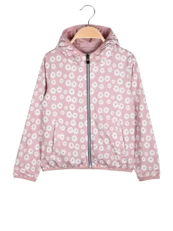 Pink Girl Giacca a vento da bambina doubleface con cappuccio - rosa