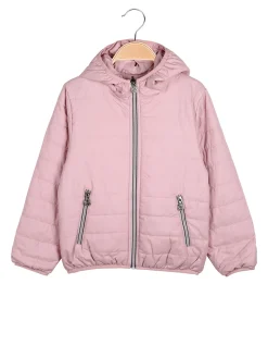Pink Girl Giubbino reversibile da bambina con cappuccio e zip - rosa