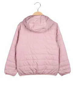 Pink Girl Giubbino reversibile da bambina con cappuccio e zip - rosa