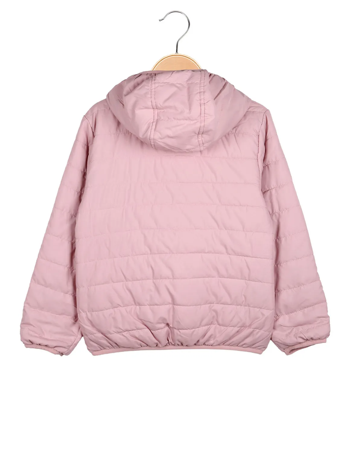 Pink Girl Giubbino reversibile da bambina con cappuccio e zip - rosa