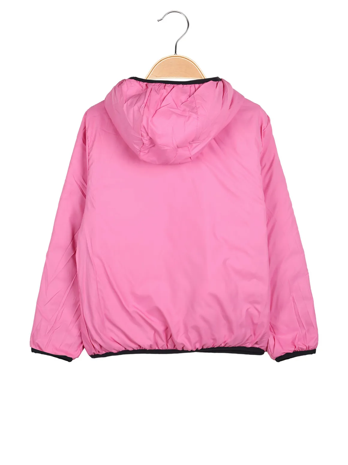 Pink Girl Giubbino reversibile da bambina con cappuccio e zip - blu scuro