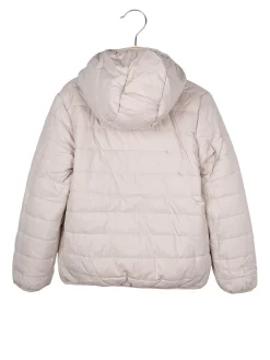 Pink Girl Giubbotto da bambina reversibile con cappuccio - beige