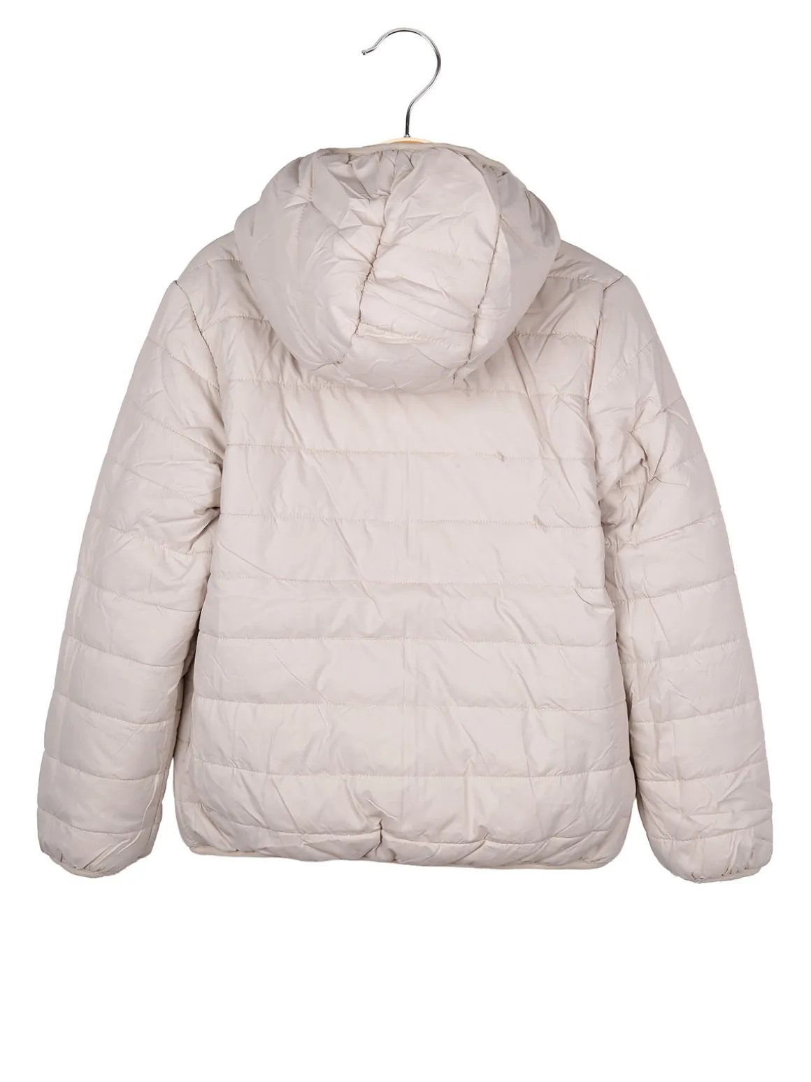Pink Girl Giubbotto da bambina reversibile con cappuccio - beige