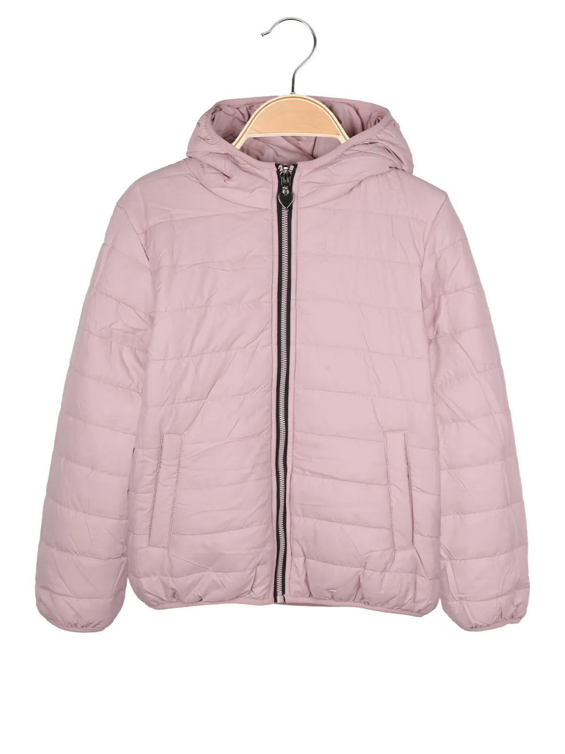 Pink Girl Giubbotto da bambina reversibile con cappuccio - rosa