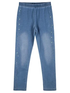 Pink Girl Jeggings da bambina con strass - jeans