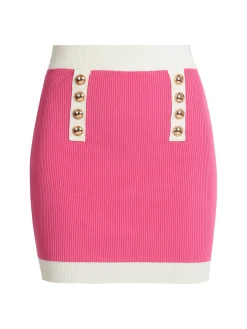 Pink Intimo Minigonna donna in maglia con bottoni