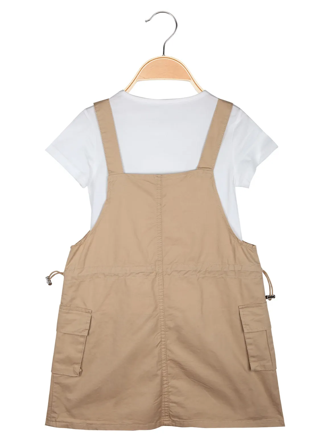 Pink Rabbit Abito a salopette da bambina con t-shirt