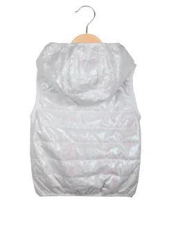 Pink Rabbit Gilet imbottito da bambina con cappuccio