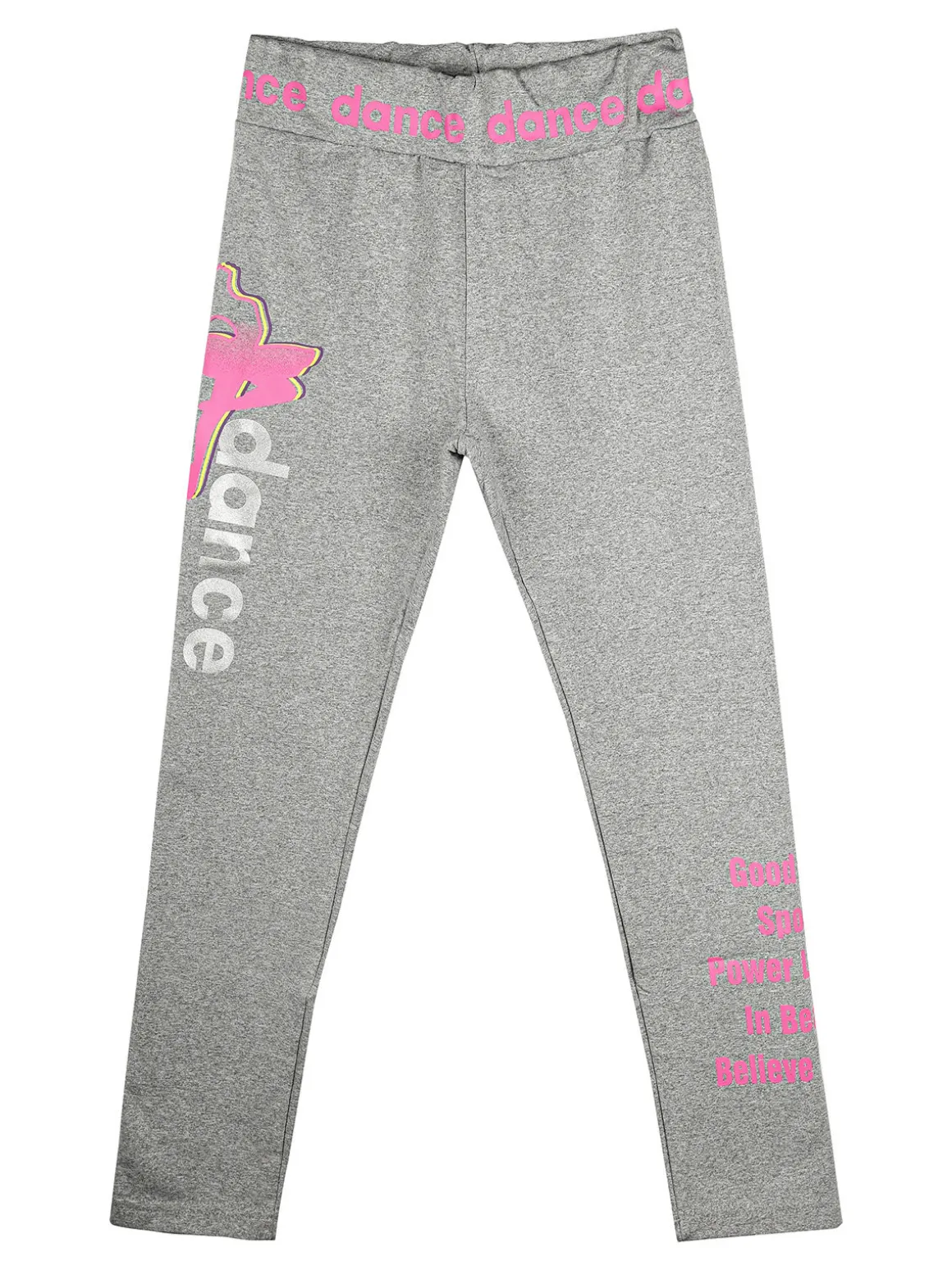 Pink Rabbit Leggings da ragazza felpato - grigio
