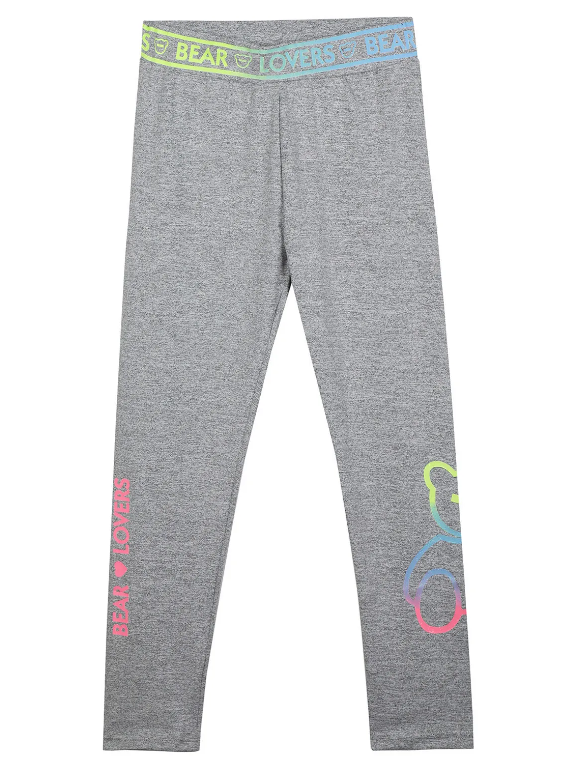 Pink Rabbit Leggings lucidi da bambina con stampe