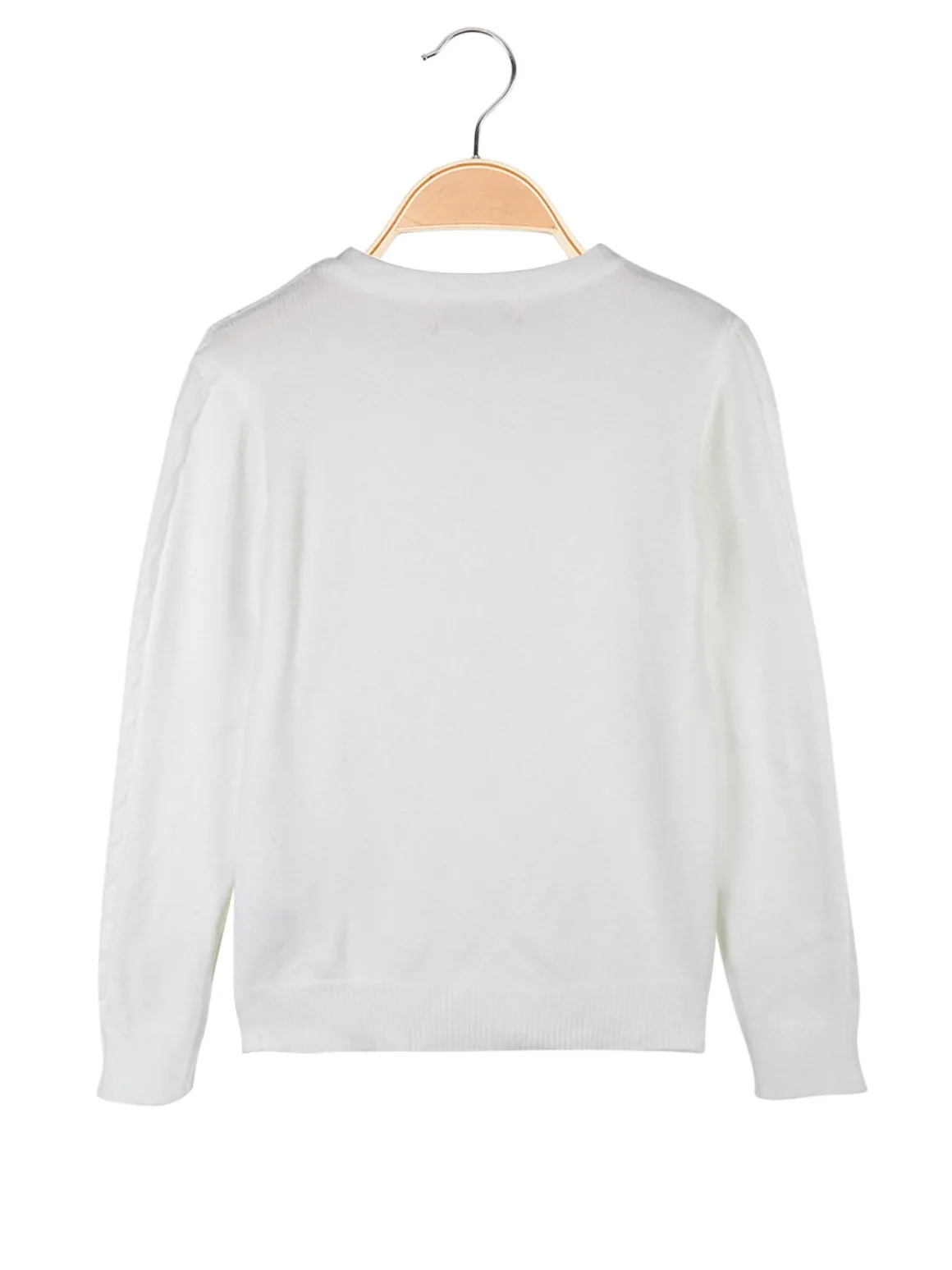 Pink Rabbit Maglione girocollo da bambina a trecce