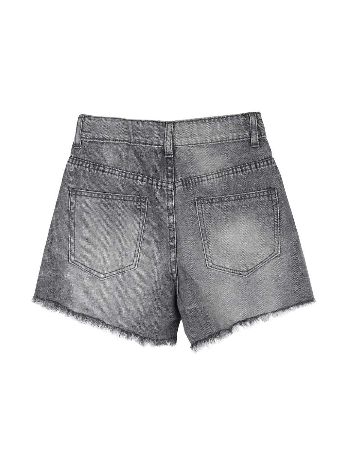 Pink Rabbit Shorts da ragazza in jeans con micro borchie - nero