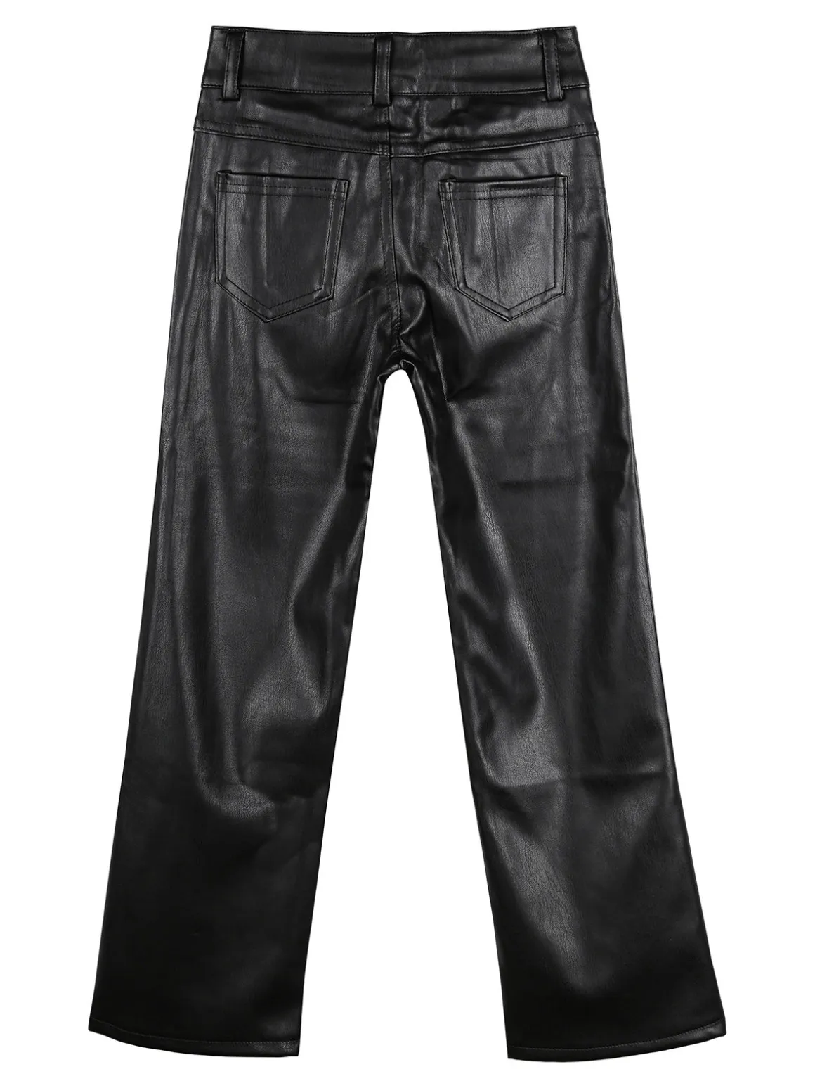 Pink Shell Pantaloni da bambina in ecopelle - nero