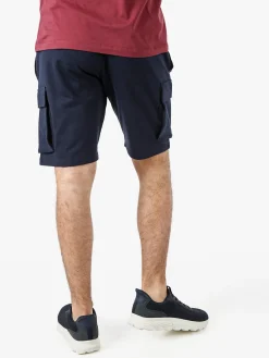 Polo Club Bermuda da uomo in felpa di cotone con tasconi laterali - blu scuro