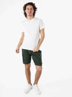 Polo Club Bermuda da uomo in felpa di cotone con tasconi laterali - militare