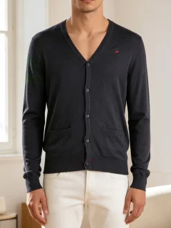 Polo Club Cardigan da uomo in maglia con bottoni